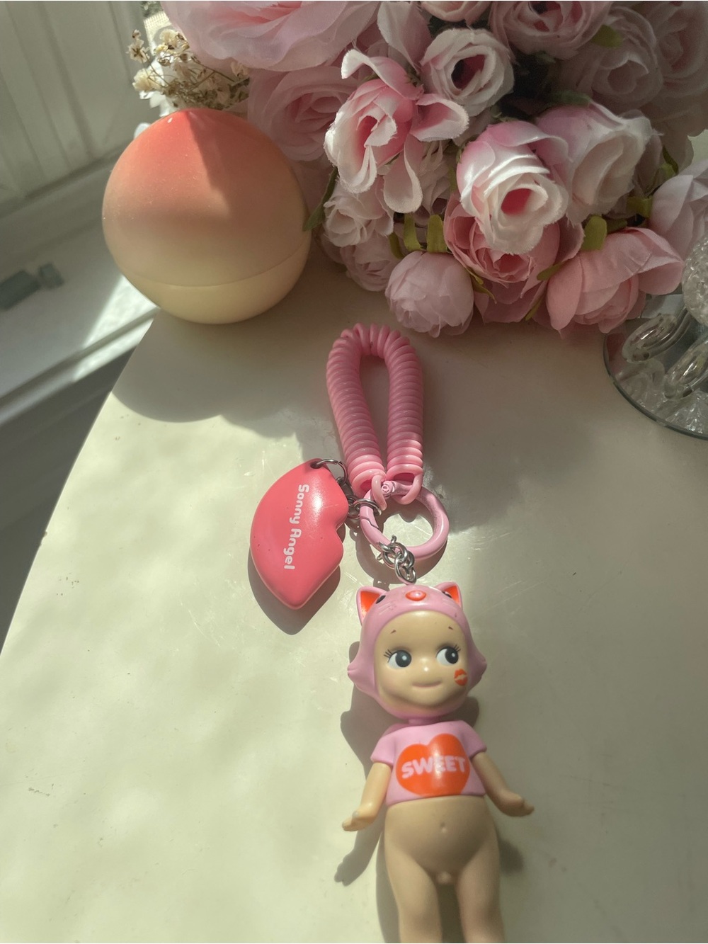 Sunny Angel Pink Sweet Doll Keychain - Pink